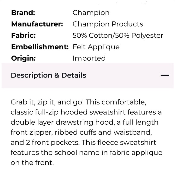 CHAMPION XAVIER Hoodie Jacket Long Sleeve Full Zip Small Gray Men’s UNISEX - Picture 7 of 16